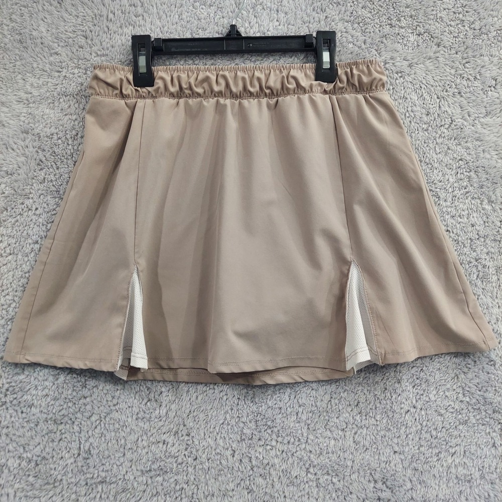 Sincerely Jules Women's Tennis Pull On Skort Medium Tan Athletic Stretch Comfort